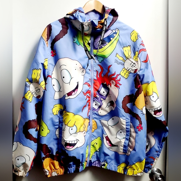 Rugrats Jacket Nickelodeon Members Only Graphic Windbreaker 2021 Men's XL Multi - Picture 1 of 16